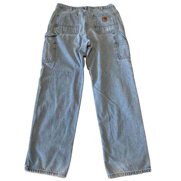 Carhartt Other - Carhartt B13STW Loose Fit Washed Denim Dungaree Jeans 36x34